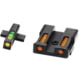 HiViz Litewave H3 Tritium/Litepipe Sight Set, Springfield XD, Springfield XDS, Springfield XDE, Springfield XD-M, Black, Green/Orange Litepipes w/ Orange Front Ring, XDN621