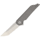 Hoback Knives MK Ultra Linerlock Folding Knife,2.5in,Standard Edge,Tanto,Stonewash,Aluminum Handle HOB002