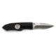 Hoffner Knives 3.5in Chiseled Grip Combo Blade Folding Knife, 440c Spear Point Blade, Black/Silver, FK-S3CSS-FB