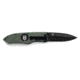 Hoffner Knives 3.5in Flatline Grip Smooth Blade Folding Knife, 440c Spear Point Blade, Olive/Black, FK-S3SBK-FO