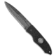 Hoffner Knives Hoffner Knives Hand Spear Fixed Blade Knife Black G-10 4.875" Stonewash Serr, Black, 440, adult, BHQ-38598