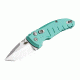 Hogue A01-Microswitch 1.95in Drop Point Blade, Tumble Finish, Alum Frame, Matte Aquamarine 24123