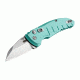 Hogue A01-Microswitch 1.95in Wharncliffe Blade, Tumble Finish, Alum Frame, Matte Aquamarine 24143
