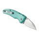 Hogue A01-Microswitch 1.95in Wharncliffe Blade, Tumble Finish, Alum Frame, Matte Aquamarine, 24143