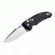 Hogue A01-Microswitch 2.75in Drop Point Blade, Tumble Finish, Alum Frame, Matte Black 24110