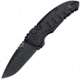Hogue A01-MicroSwitch Automatic Folding Knives, 2.75 in, CPM154 Stainless Steel Black Cerakote, Drop Point Blade, Matte Black Handle, 24116