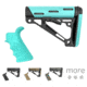 Hogue AR-15 / M16 Kit: OverMolded Beavertail Grip &amp; Collapsible Buttstock for Mil-Spec Buffer Tubes, Aqua, Black, Flat Dark Earth, Ghillie Green, OD Green, Pink