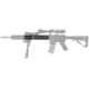 Hogue AR-15/M-16 Knurled Aluminum OAL 3 Gun Free Float Forend Extension, 9.5in. Overall Length w/Accessories, Black, 190594