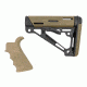 HOGUE AR15/M16 Kit, Finger Groove Beavertail Grip and OverMold Collapsible Buttstock, Fits Comm. Buffer Tube, Flat Dark Earth Rubber 15355