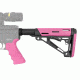 HOGUE AR15/M16 Kit, Finger Groove Beavertail Grip, Rifle Length Forend w/ Accessories and OverMold Collapsible Buttstock, Includes Mil-Spec Buffer Tube and Hardware, Pink 15778