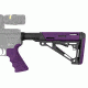 HOGUE AR15/M16 Kit, Finger Groove Beavertail Grip, Rifle Length Forend w/ Accessories and OverMold Collapsible Buttstock, Includes Mil-Spec Buffer Tube and Hardware, Purple 15678