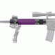 HOGUE AR15/M16 Rifle Length Free Float Forend w/ OverMold Gripping area and Accessory Attachments Purple, Purple 15674