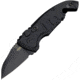 Hogue A01 MicroSwitch Automatic Folding Knives, 1.95in, CPM 154 Stainless Steel Black Cerakote, Wharncliffe Blade, Matte Black Aluminum Handle, 24146