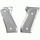 Hogue Beretta 92 Checkered Aluminum Grip, Brushed Gloss Clear Anodized 92175