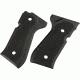 Hogue Beretta 92 Checkered Aluminum - Matte Black Anodized 92170