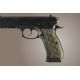 Hogue CZ-75 - CZ-85 Checkered G-10 - G-Mascus OD Green Camo 75178