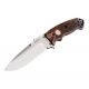 Hogue EX-F01 5.5in Sig Fixed Drop Point Blade, A-2 Bead Blast, Clear Finish, Black Sheath, Reinforced Rosewood Scales Sig Medallion, 37175