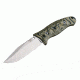 Hogue EX-F02 4.5in Fixed Clip Point Blade w/ Black Auto Retention Sheath, Tumbled Finish,  G10 G-Mascus Green Scales 35278