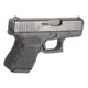 Hogue Glock 26, 27, 33, Wrapter Rubber Adhesive Grip, Block Texture, Small Frame Sub-Compact Generation 4 Small Backstrap, Black, 18648