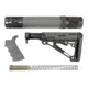 Hogue Grooved Beavertail Grip, Forend w/ Accessories, OverMolded Collapsible Buttstock Kit, AR-15/M-16, Rifle Length, w/ Mil-Spec Buffer Tube and Hardware, Slate Grey, Universal, 15578