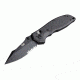 Hogue HK Exemplar 3.25in Pivot Lock Folder Clip Point Partially Serrated Blade, Black Finish, G10 Scales, Black 54150