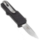 Hogue HK Micro Incursion Automatic Folding Knife, 1.95in, 154CM Stainless Steel, Out the Front Automatic Clip Point Blade, Tumbled Finish, Matte Black, 54030-EXLKRL