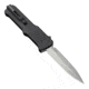 Hogue Incursion 3.9in Out the Front Automatic Folding Knife, Stainless Steel, Double Edge Blade, Black, NSN 1095-01-598-4471, 54060