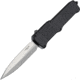 Hogue Incursion 3.9in Out the Front Automatic Folding Knife, Stainless Steel, Double Edge Blade, Black, NSN 1095-01-598-4471, 54060