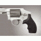 Hogue J Frame Round Butt Bantam Piranha Grip G-10, Solid Black 61139