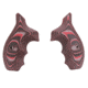 Hogue Kimber K6 Bantam Grip, Smooth, G10, Red Lava, 41669