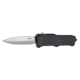 Hogue Mini Incursion Automatic Folding Knife, 3.1in, Double Edge Blade, Gray Finish, Matte Black Handle, 54070-EXLKRL