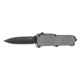 Hogue Mini Incursion Automatic Folding Knife, 3.1in, Double Edge Blade, Black Finish, Matte Gray Handle, 54072-EXLKRL