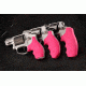 Hogue S&amp;W J Frame Round Butt Rubber Bantam Style Grip Pink 61007