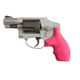Hogue S&amp;W J Frame Round Butt Rubber Bantam Style grip Pink 61007