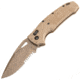 Hogue Sig K320 M17/M18 Folding Knife, 3.5in, Drop Point, Partially Serrated, Coyote Tan, 36373