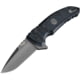 Hogue X-1 Microflip Button Lock Folding Knife, 2.75in gray Cerakote finish CPM-154 stainless drop point blade, Black textured G10 handle, 16172