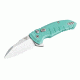 Hogue X1-Microflip 2.75in Folder Wharncliffe Blade, Tumble Finish, Alum Frame, Aquamarine 24163