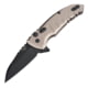 Hogue X1-Microflip Folding Knife, 2.75 in, Wharncliffe Blade, Black Finish Alum Frame, Matte Flat Dark Earth, 24167