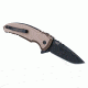 Hogue X1-Microflip Folding Knife, 2.75in Drop Point Blade, Black Finish Alum Frame, Matte Flat Dark Earth 24177