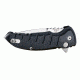 Hogue X1-Microflip Folding Knife, 2.75in Drop Point Blade, Tumble Finish Alum Frame, Matte Black 24170