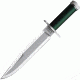 Hollywood Collectibles Rambo First Blood Bowie Fixed Blade Knife,14in,OD Green Cord Wrapped,Plain HC9292
