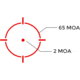 Holosun OPMOD AEMS Reflex Red Dot Sight, Red 2 MOA Dot and 65MOA Circle, Wolf Gray, AEMS-RD WG