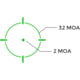 Holosun SCS MOS Solar Charging Sight, 2 MOA Dot/32 MOA Circle Green Multi Reticle, Black, SCS-M-GR