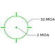 Holosun SCS Solar Charging Sight for H&amp;K VP9, 2 MOA Dot/32 MOA Circle Green Reticles, Black, SCS-VP9-GR