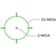 Holosun SCS MP2 Red Dot Sight For Smith &amp; Wesson M&amp;P M2.0, 1x9 mm, 2 MOA Green Dot, Black, SCS-MP2-GR