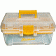 Homak 15in Plastic Transparent Hand Carry Toolbox w/ Removable Tray TP00115088