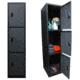 Homak 3 Tall Door Steel Locker, Gray/Black GS00700301
