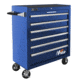 Homak 36in H2Pro Series-6 Drawer Roller Cabinet, Blue, Large BL04036061