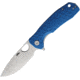 Honey Badger Knives Large Linerlock Folding Knife, 3.63 satin finish 8Cr13MoV stainless drop point b, Blue textured GRN handle, HB1004