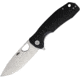 Honey Badger Knives Large Linerlock Folding Knife, 3.63 satin finish D2 tool steel drop point blade, Black textured GRN handle, HB1008